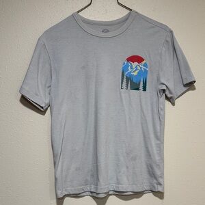 Large Kids Wonder Nation Gray Tee with Mountain Scene